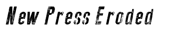 New Press Eroded font preview